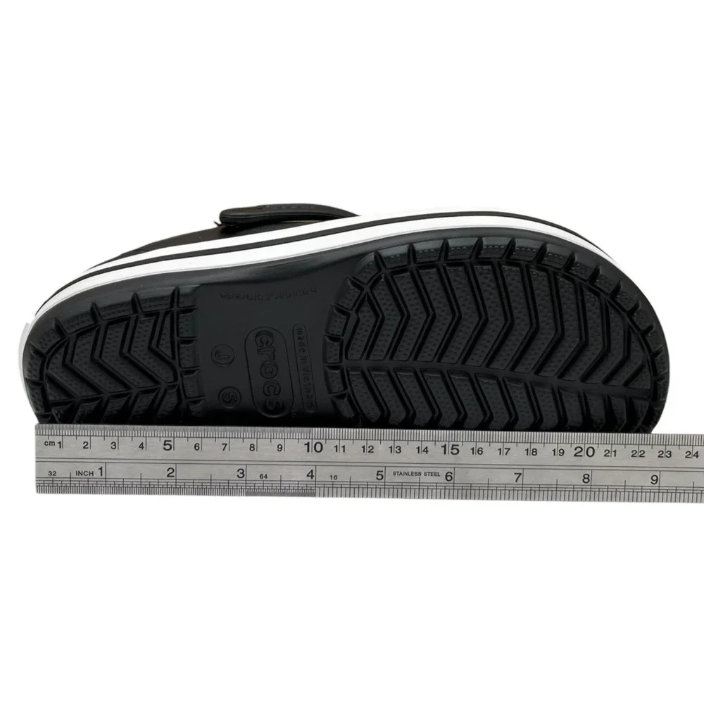 Crocs Crocband Big Boys Girls Slip-on Clog Size 5 J5 Black White Water Friendly